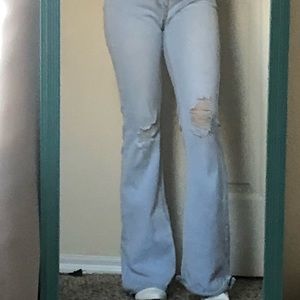 Ripped Flared Jeans